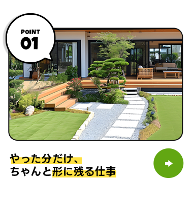 やった分だけ、ちゃんと形に残る仕事。
